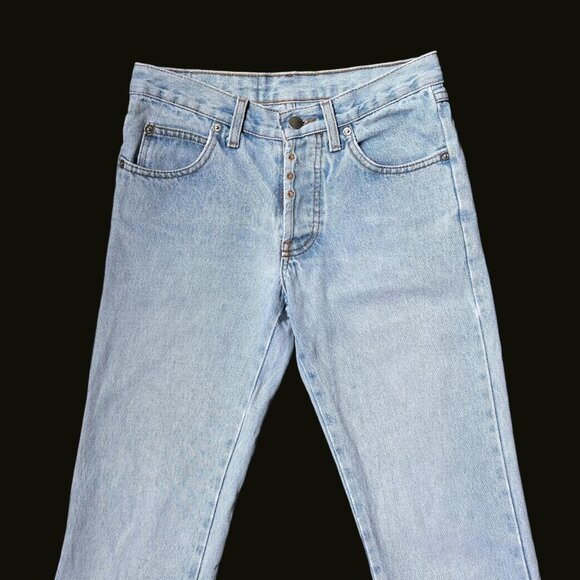 90s vintage distressed low rise flare jeans light wash frayed Y2k 2000s. - Picture 2 of 5